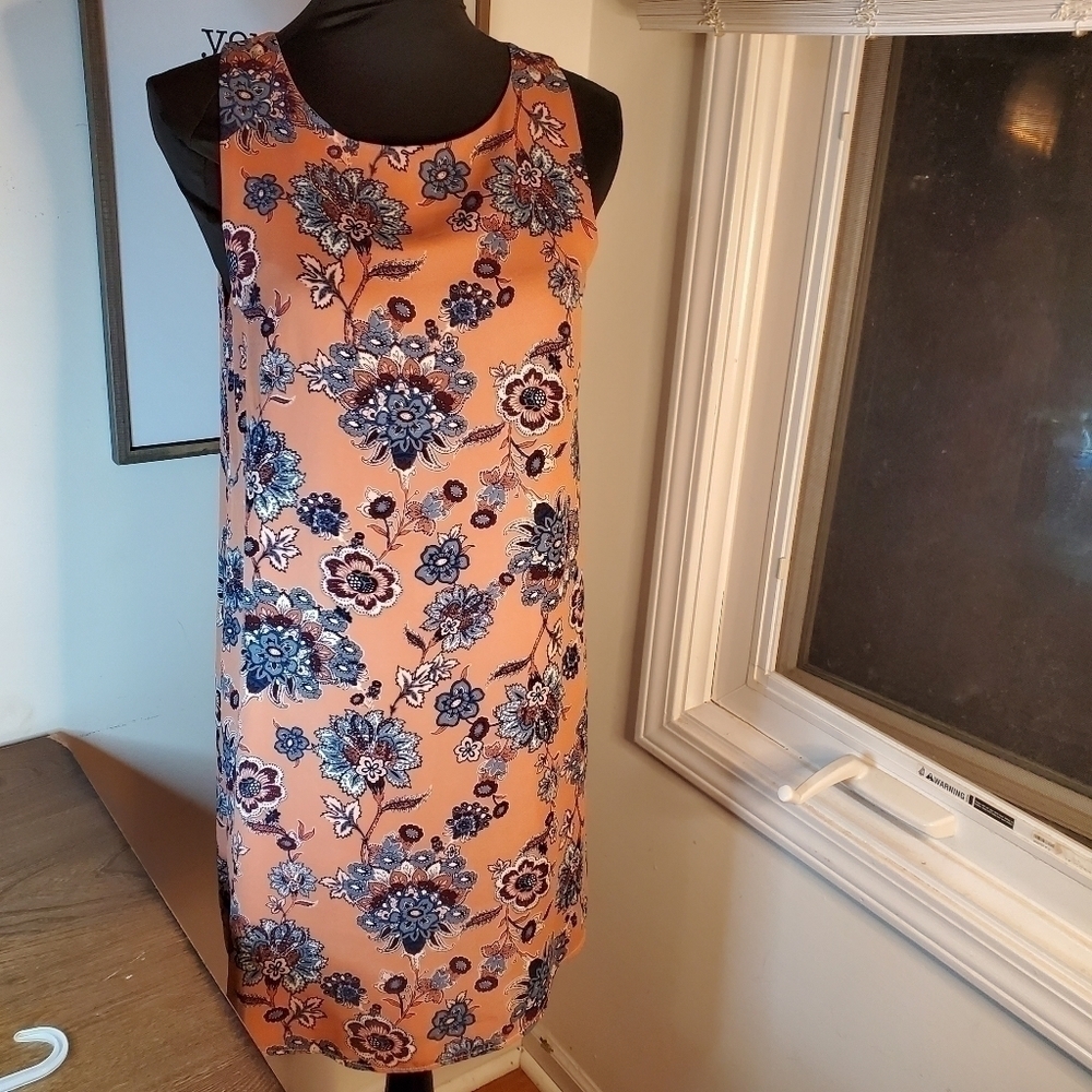 Pink Rose floral dress size Medium